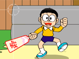 Doraemon Funny Badminton