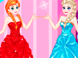 Elsa With Anna Dress Up