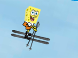 Spongebob Skiing